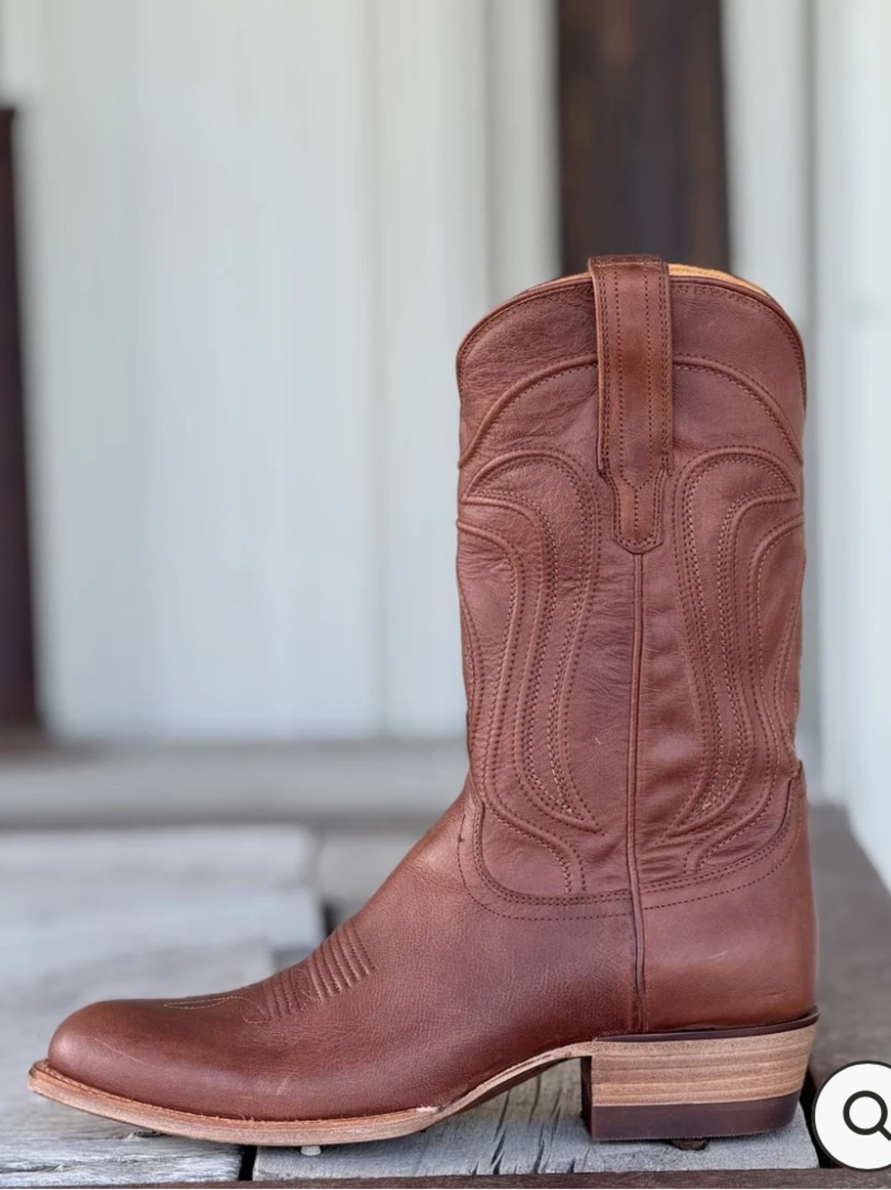 Tecovas Brown Cartwright Round-Toe Cowboy Boots men size 8.5D gently used - Picture 2 of 16